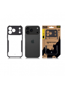Tactical Quantum Stealth Kryt pro Apple iPhone 17 Pro Max Clear/Black
