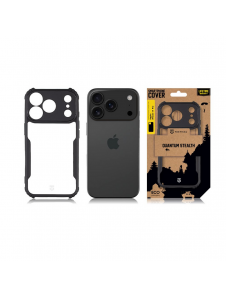Tactical Quantum Stealth Kryt pro Apple iPhone 17 Pro Clear/Black