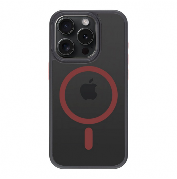 Tactical MagForce Hyperstealth 2.0-fodral för iPhone 15 Pro svart/röd