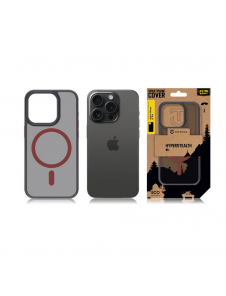 Tactical MagForce Hyperstealth 2.0-fodral för iPhone 15 Pro svart/röd
