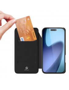 Dux Ducis Skin Pro-skal till iPhone 17 Air med fällbart skydd och kortfack – svart