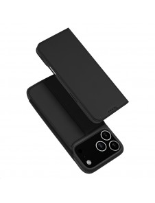 Dux Ducis Skin Pro-skal till iPhone 17 Pro med fällbart skydd och kortfack – svart