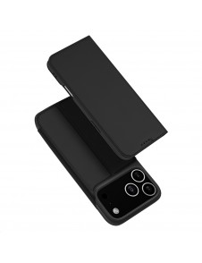 Dux Ducis Skin Pro-skal till iPhone 17 Pro med fällbart skydd och kortfack – svart