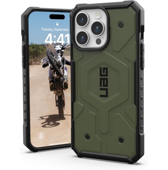 URBAN ARMOR GEAR med iPhone 15 Pro Max-skalPathfinder Olive Drab 114301117272
