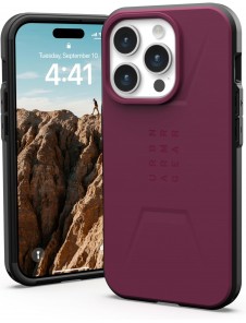 URBAN ARMOR GEAR med iPhone 15 Pro Skal Civil Bordeaux 114275119049