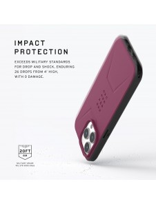 URBAN ARMOR GEAR med iPhone 15 Pro Skal Civil Bordeaux 114275119049