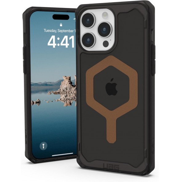 URBAN ARMOR GEAR med iPhone 15 Pro Max Plyo svart/brons 114305114085