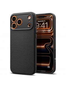 Spigen Liquid Air-skal till iPhone 17 Pro – Mattsvart