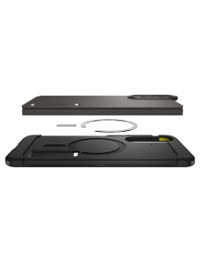 Spigen Tough Armor MagSafe-skal till Samsung Galaxy S25 Edge - Grå/Svart