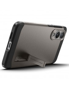 Spigen Tough Armor MagSafe-skal till Samsung Galaxy S25 Edge - Grå/Svart
