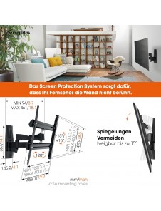 Vogel's WALL 3250 framåtvänd 120° TV-väggfäste 32-55 tum, svart