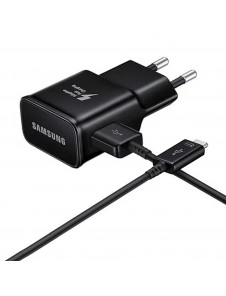 Samsung EP-TA200EBE USB-A 15W väggladdare med EP-DR140ABE USB-A - USB-C-kabel - svart