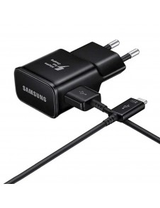 Samsung EP-TA200EBE USB-A 15W väggladdare med EP-DR140ABE USB-A - USB-C-kabel - svart