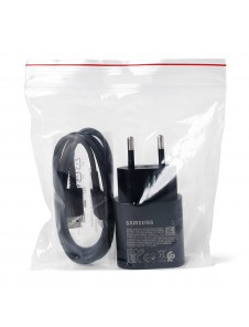 Samsung EP-TA200EBE USB-A 15W väggladdare med EP-DR140ABE USB-A - USB-C-kabel - svart