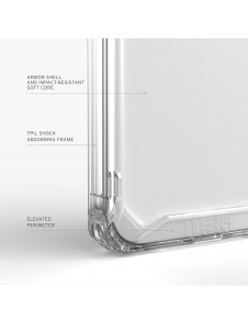 URBAN ARMOR GEAR UAG Skyddsskal för iPhone 15 Pro Max,Plyo Ice Rugged - Transparent