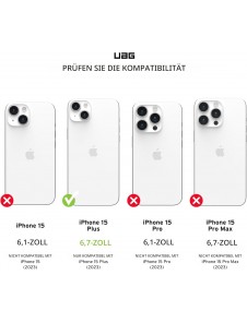 URBAN ARMOR GEAR Civilian-skal kompatibelt med iPhone 15 Plus - Svart (114306114040)