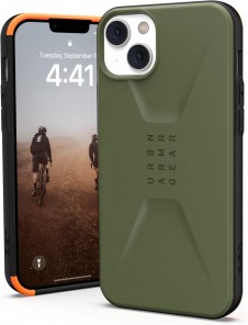 Urban Armor Gear UAG Civilian-skal kompatibelt med Apple iPhone 14 Plus - Olivgrön (114041117272)