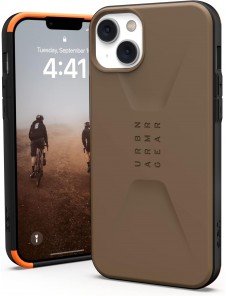 URBAN ARMOR GEAR UAG Designat för iPhone 14 Plus-skal Civil Elegant Ultratunt Slim - Dark Earth