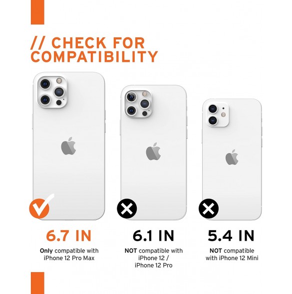 Urban Armor Gear Civilian-skal till Apple iPhone 12 Pro Max – skyddande skal – silver