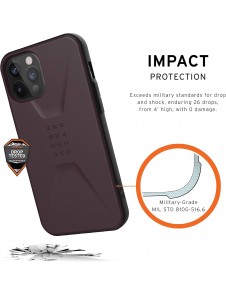 Urban Armor Gear Civilian-skal till Apple iPhone 12 Pro Max– skyddande skal – lila (aubergine) 11236D114949