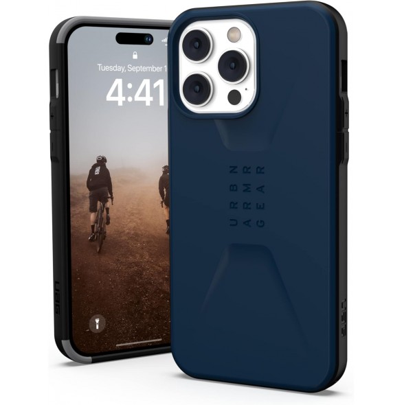 Urban Armor Gear UAG Civilian-skal kompatibelt med Apple iPhone 14 Pro Max - Blå (114043115555)