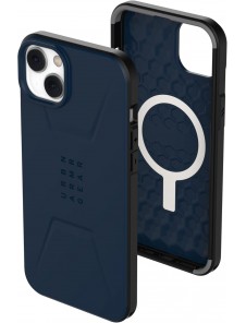 Urban Armor Gear UAG Civilian-skal kompatibelt med Apple iPhone 14 Plus - Blå (114037115555)