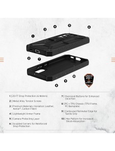 Monarch-serien Galaxy S22 5G-skal - Svart (213421114040)