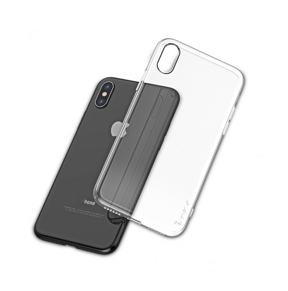Genomskinligt och väldigt snyggt skydd för iPhone XS Max.
