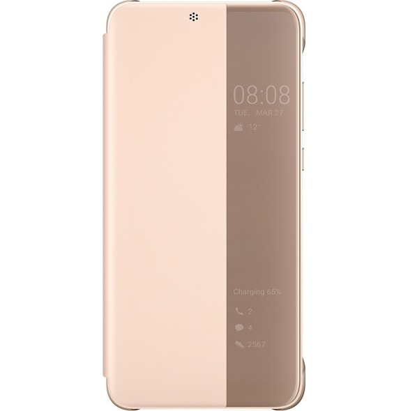 Huawei 51992357 S-View Cover Vikbart Fodral Till Huawei P20 - Rosa
