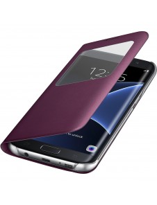 Samsung EF-CG935PXE S-View Case Vikbart Fodral Till Samsung Galaxy S7 Edge - Wine