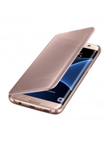 Samsung EF-ZG935CZE Clear View Cover Skal till Samsung Galaxy S7 Edge - Rosa Guld
