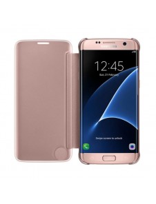 Samsung EF-ZG935CZE Clear View Cover Skal till Samsung Galaxy S7 Edge - Rosa Guld