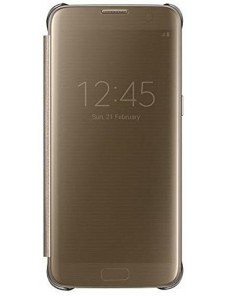 Samsung EF-ZG935CFE Clear View Cover Skal till Samsung Galaxy S7 Edge - Guld