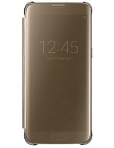 Samsung EF-ZG935CFE Clear View Cover Skal till Samsung Galaxy S7 Edge - Guld