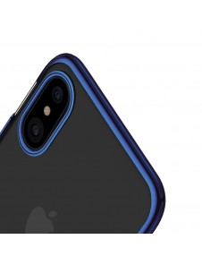 Blått och väldigt snyggt omslag till iPhone XS / X.