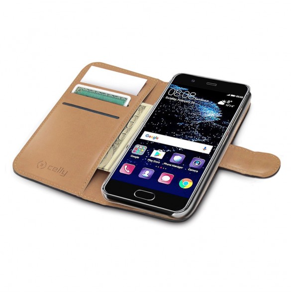 Celly Wallet Case till Huawei P10 - Svart