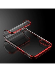 Clear Color Case Gel TPU Electroplating frame Cover Skal till Xiaomi Redmi Note 7 - Röd