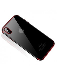 Clear Color Case Gel TPU Electroplating frame Cover Skal till Xiaomi Redmi Note 7 - Röd