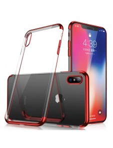 Clear Color Case Gel TPU Electroplating frame Cover Skal till Xiaomi Redmi Note 7 - Röd