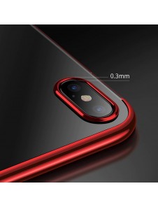 JollyFX Clear Color Case Gel TPU Electroplating frame Cover Skal till Xiaomi Redmi Note 7 - Svart