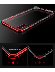 JollyFX Clear Color Case Gel TPU Electroplating frame Cover Skal till Xiaomi Redmi Note 7 - Svart