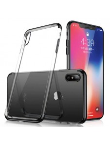 JollyFX Clear Color Case Gel TPU Electroplating frame Cover Skal till Xiaomi Redmi Note 7 - Svart