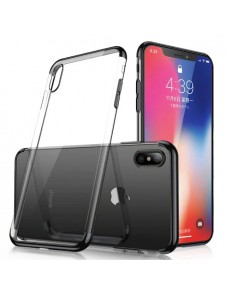 JollyFX Clear Color Case Gel TPU Electroplating frame Cover Skal till Xiaomi Redmi Note 7 - Svart