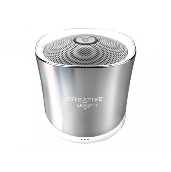 Creative Woof 3 Bluetooth Högtalare - för bärbar användning - trådlös - Bluetooth - Silver