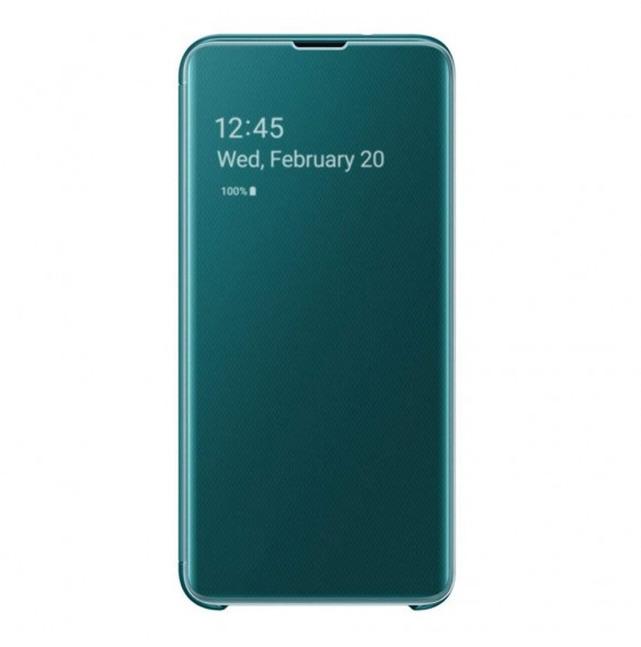 Samsung Clear View Stående Cover med Intelligent Display för Samsung Galaxy S10e - Grön (EF-ZG970CGEGWW)