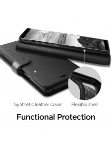 Spigen Wallet S Saffiano Samsung Galaxy Note8 - Svart