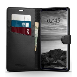 Spigen Wallet S Saffiano Samsung Galaxy Note8 - Svart