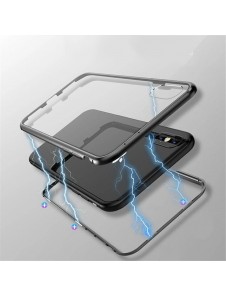 JollyFX Magnetic Case Full Body Fram och Baklock för Xiaomi Redmi Note 7 - Svart-transparent