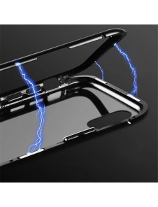 JollyFX Magnetic Case Full Body Fram och Baklock för Xiaomi Redmi Note 7 - Svart-transparent