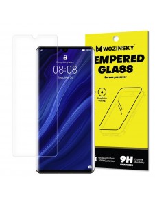Wozinsky tempererat glas fullt lim supertåligt skärmskydd full täckning med ramsväska vänlig för Huawei P30 Pro